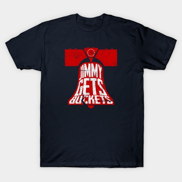 Jimmy Gets Buckets T-Shirt by huckblade